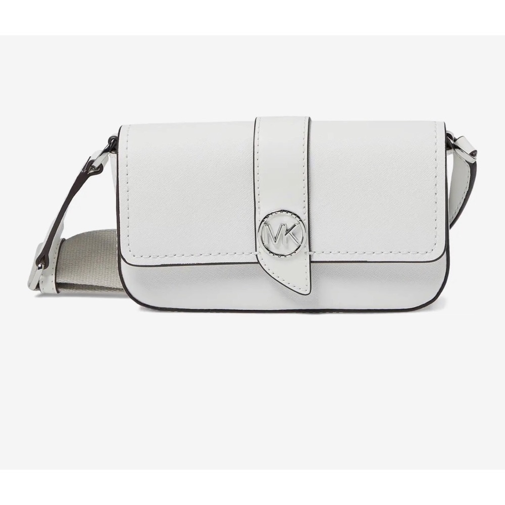 MICHAEL KORS SAFFIANO LEATHER CROSS BUDDY BAGE - Picture 6 of 9
